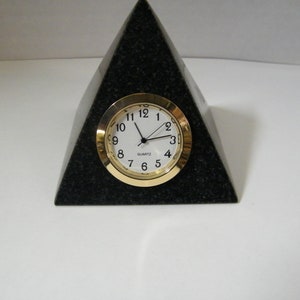 Clock, Mini Clock ,Employee Gift, Polished Granite Clock, Retirement Clock Gift