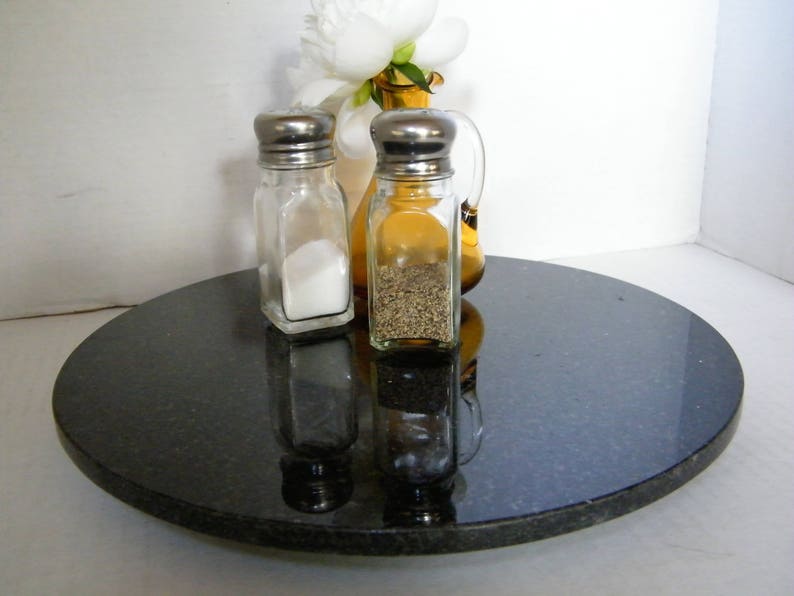 Lazy Susan Granite Lazy Susan Black Galaxy Granite Etsy