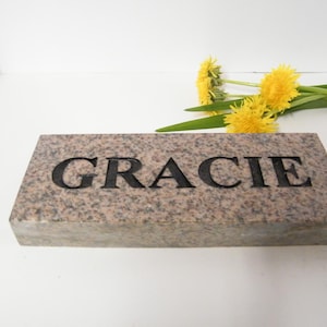 Granite Pet Grave Marker, Personalized Pet Memorial Stone, Granite Pet Marker, Engraved Granite Pet Memorial