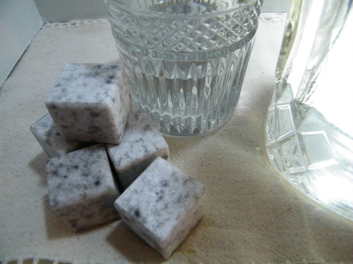 Whiskey Stones/granite Ice Cubes/stone Ice Cubes/ Barware Etsy
