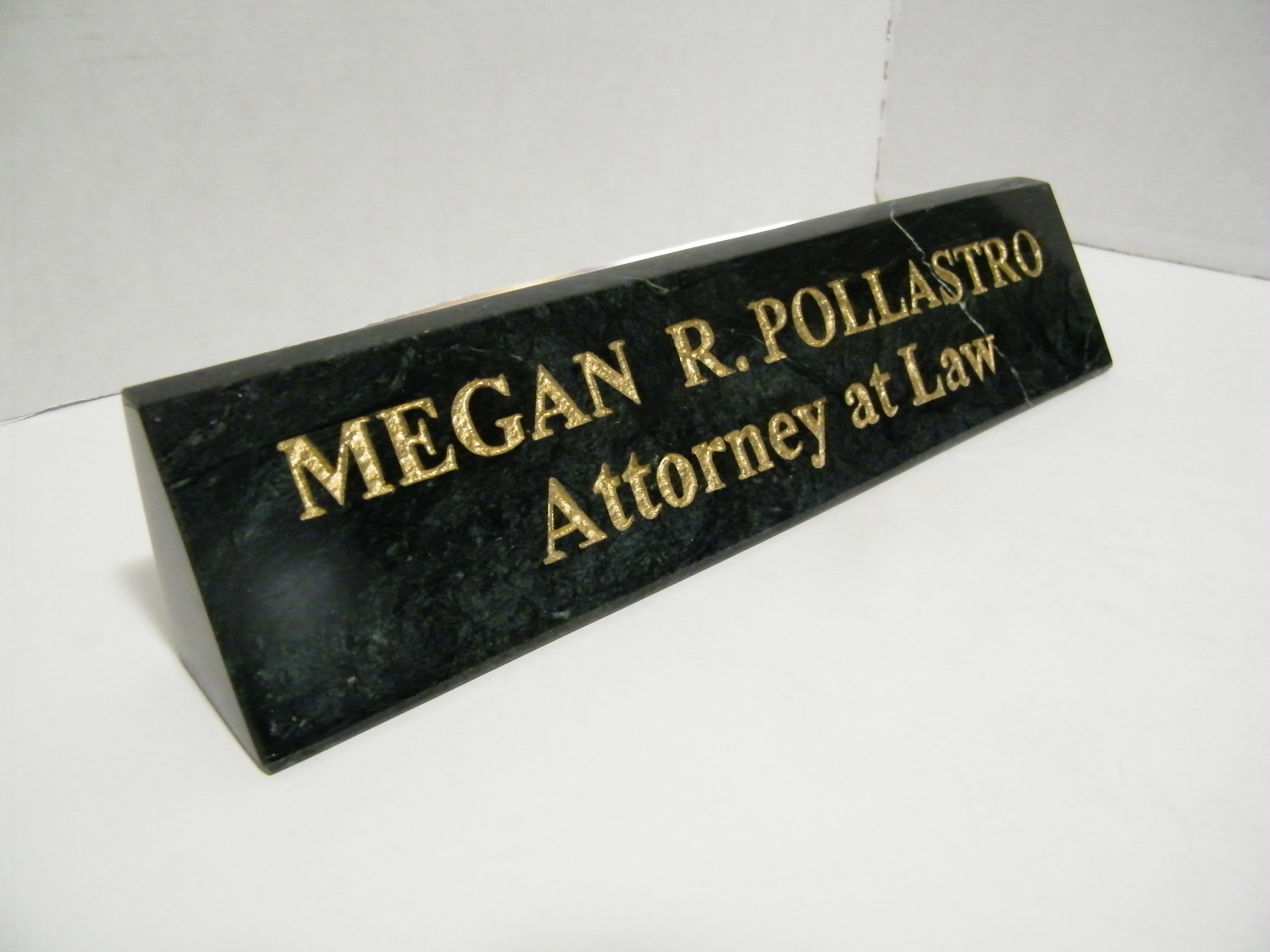 Stone Nameplate /Desk Marble Nameplate TWO LINES/Standard Name Etsy