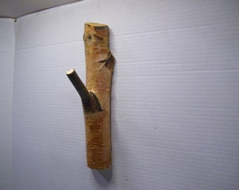 Wood Hook, Birch Tree Hook, 11-Inch Hook