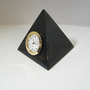 Clock, Mini Clock, Polished Granite Clock, Retirement Gift Clock, Employee Gift