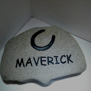 Pet Memorial, Equine Memorial Stone, Farm Animal Memorial Rock, Natural River Stone Pet Memorial