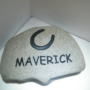 8&quot; to 10&quot; Pet Memorial, Equine Memorial Stone, Farm Animal Memorial Rock, Natural River Stone Pet Memorial