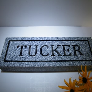 Granite Pet Memorial, Custom Engraved Pet Memorial, Pet Marker, Granite Pet Grave Marker