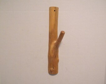 Hook, Tree Branch Hook: Wood Hook, Beech Tree Hook, Coat Hook, Wall Wood Hook