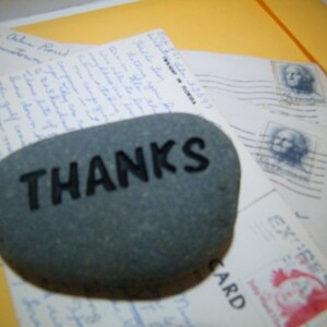 Custom Greeting Stone, Engraved Stone, Personalized Greeting on Stone