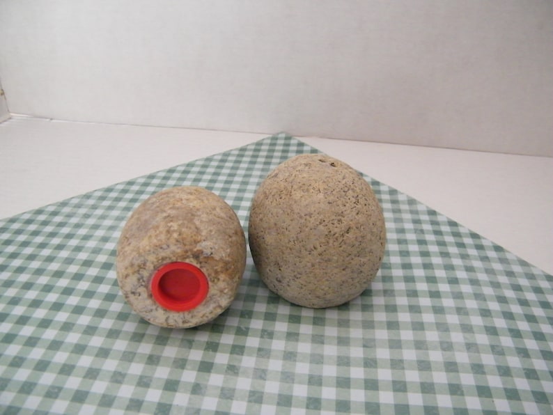 Natural Stone Salt and Pepper Shakers Salt and Pepper Shakers Natural Rock Shakers