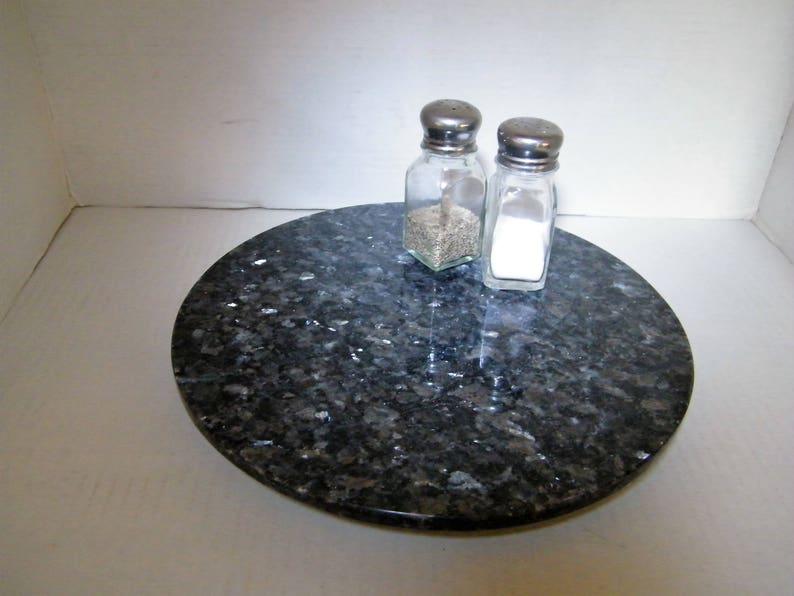 Lazy Susan Granite Lazy Susan Blue Pearl Granite Turntable Etsy