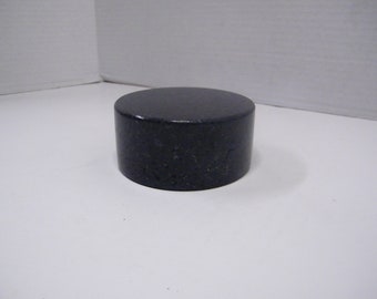 Black Granite Sculpture Base: Art Display, 3.75" Round, No custom sizes available