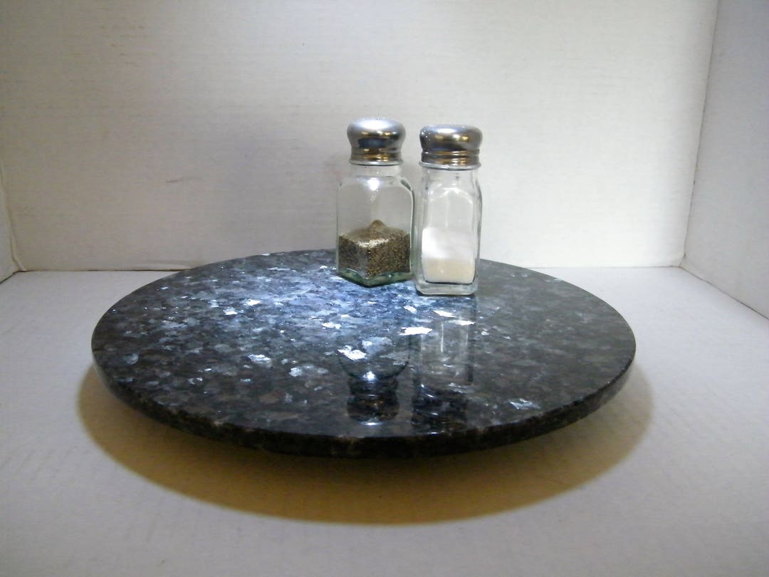 Lazy Susan, Granite Lazy Susan, Blue Pearl Granite Turntable, Table