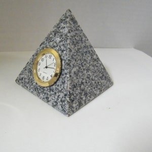 Clock, Mini Clock, Polished Granite Clock, Retirement Gift Clock, Employee Gift