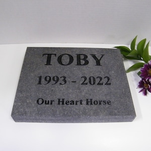 Granite Pet Marker, Engraved Granite Pet Marker, Pet Memorial Stone, Custom Three Line Pet Memorial