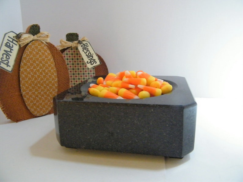 Bowl, Candy Dish, Black Granite Candy Bowl, Granite Stone Candy Dish image 2