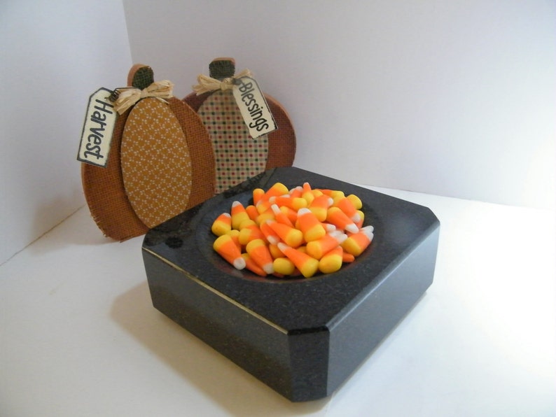 Bowl, Candy Dish, Black Granite Candy Bowl, Granite Stone Candy Dish image 1