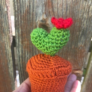 Crocheted cactus with crochet pot from mama Ma&#39;s Garden, Home decoration, knitted cactus, desk plant, cute cactus plushie