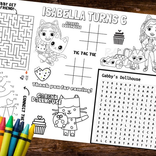 Gabby's Dollhouse Activity Sheet / Printable Coloring - Etsy