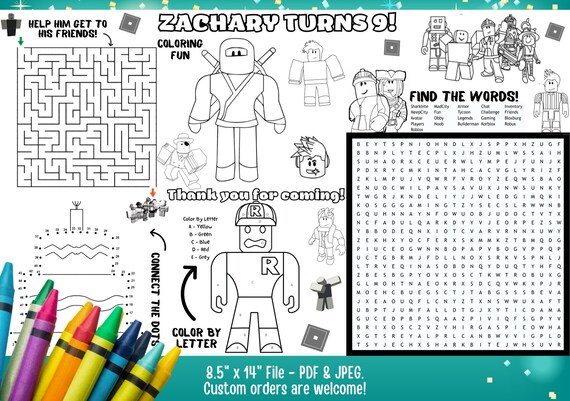 Party Printable Coloring Sheet Printable Activities for Kid | Etsy