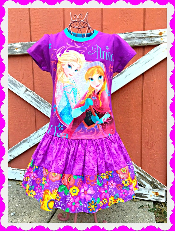 New Disney Frozen Queen Elsa Purple Dress Girls//Toddler 4,5,6,6x Bow//Bracelet