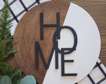 Home sign - Modern decor - Farmhouse - Cottage Chic - Wood sign
