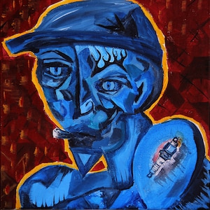 Spark and Smoke - Cubist print