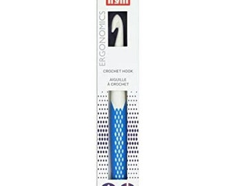 Prym, 10mm, Crochet Hook, ergonimic, blue and white