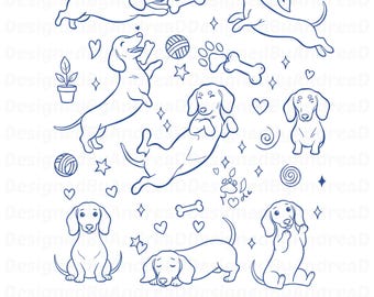 Dackel Png, Dackel Hund Png, Hundeliebhaber Png, Sublimationsentwürfe, Png-Bundle, digitale Aufkleber, INSTANT DOWNLOAD