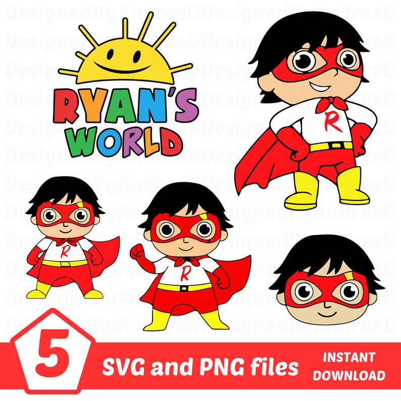 Ryan Icon INSTANT DOWNLOAD Svg Files for Cricut, Png Bundle, Sublimation Designs ...