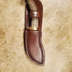Antler handle skinning knife
