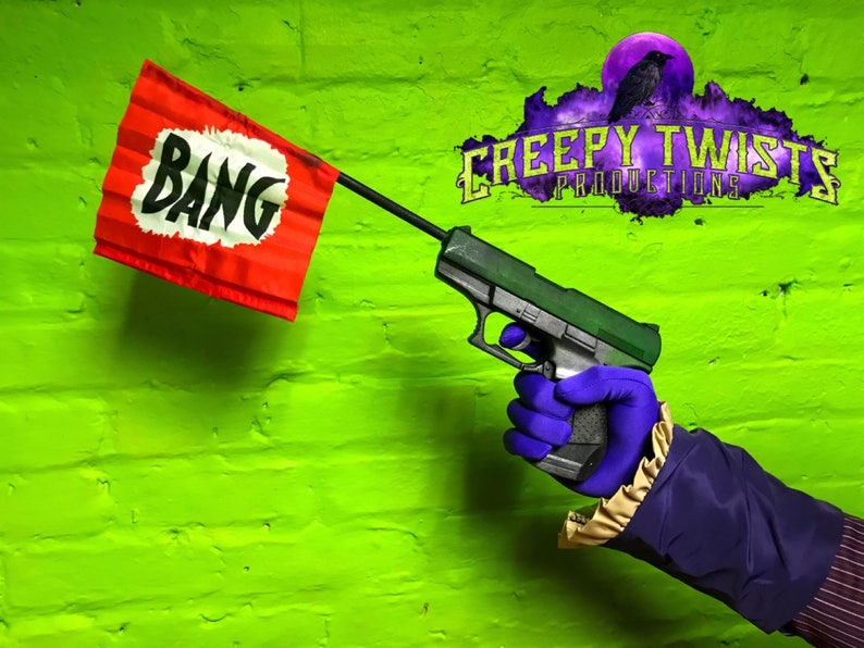 Joker Cosplay Villian Static BANG Foam Gun Etsy