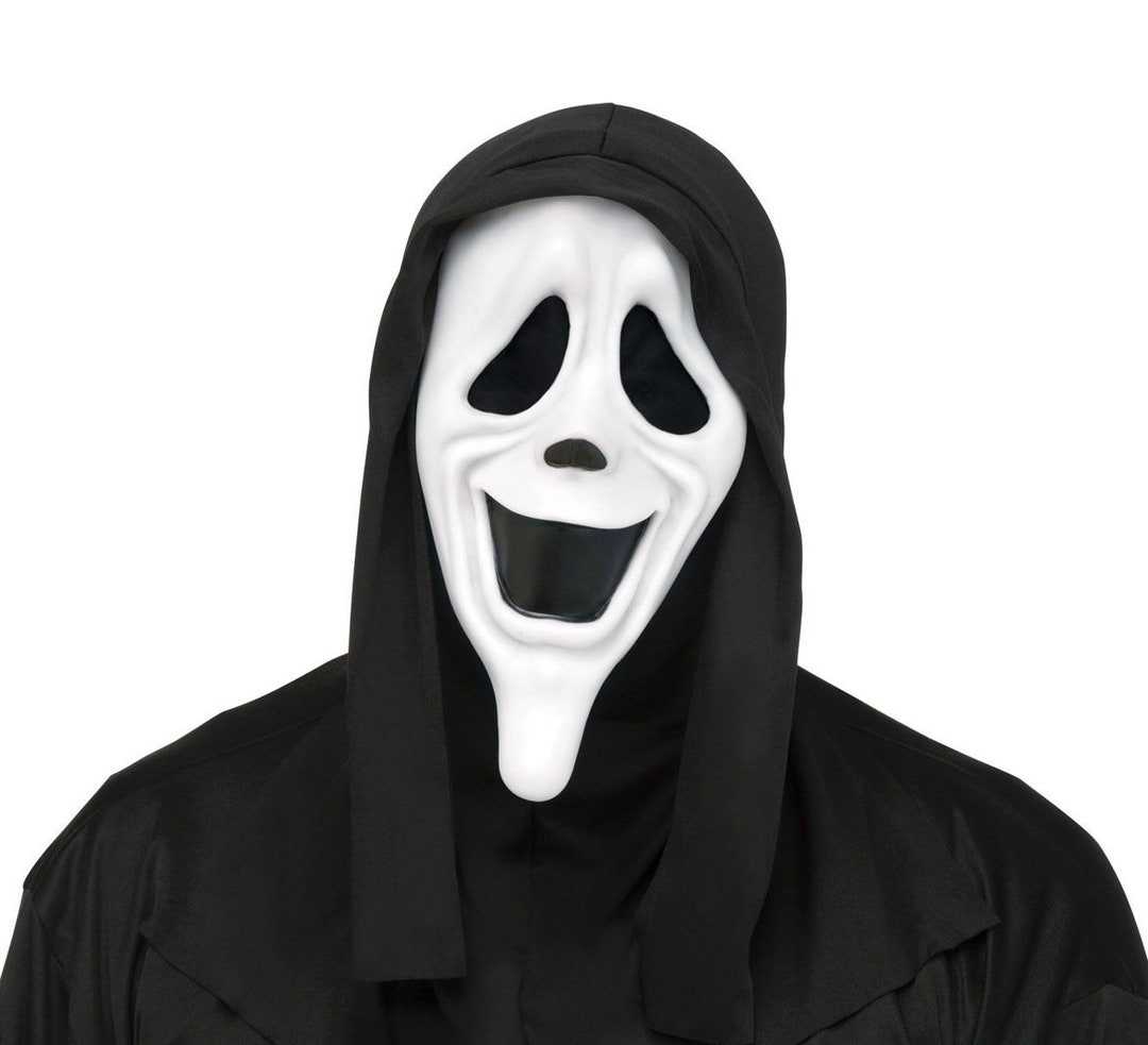 Adult Scary Movie Smiley Ghost Face Scream Spoof Mens Costume 