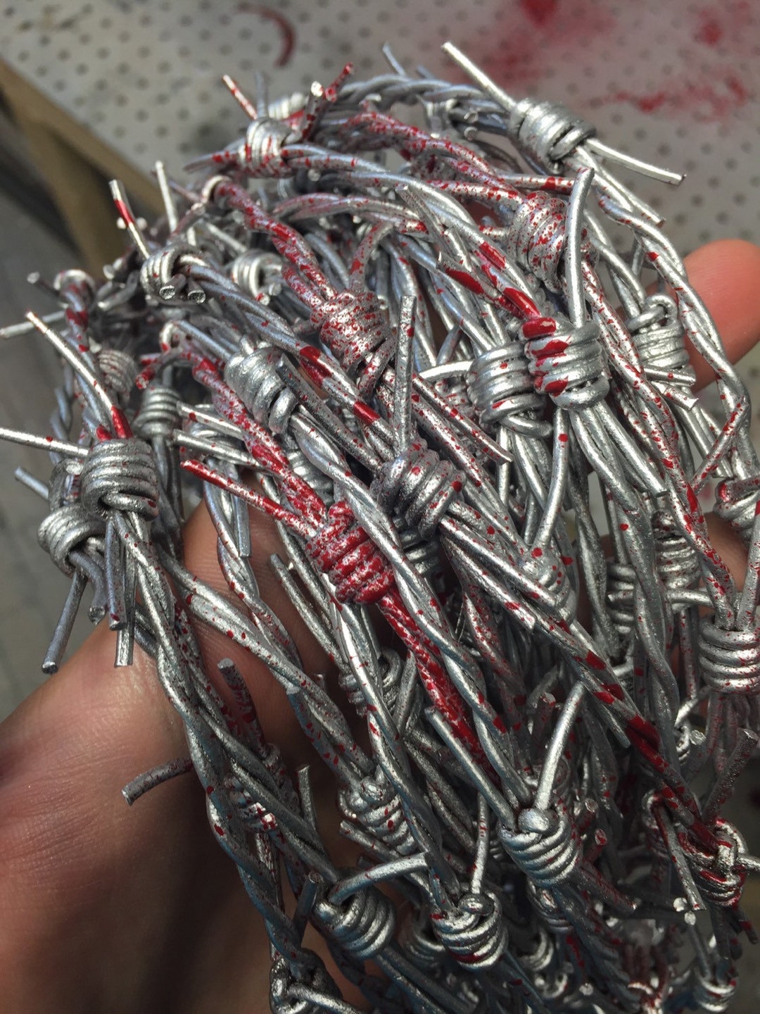 Wicked Wire Special Effects Barbed Wire 12 Foot Halloween Bloody Version 