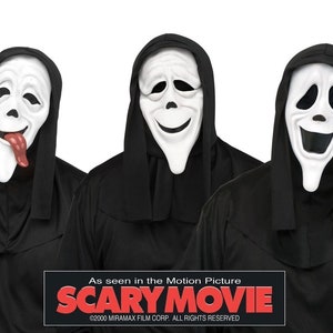 Adult Scary Movie Stoned Ghost Face Scream Spoof Mens Costume Mask Fun  Halloween