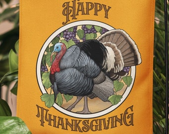 Harvest Thanksgiving Turkey Garden flag, Fall Yard Decor, Flag, Turkey Yard Art, Outdoor Decor