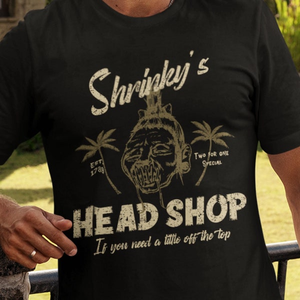 Funny weirdcore shrunken head shirt, head shop tshirt