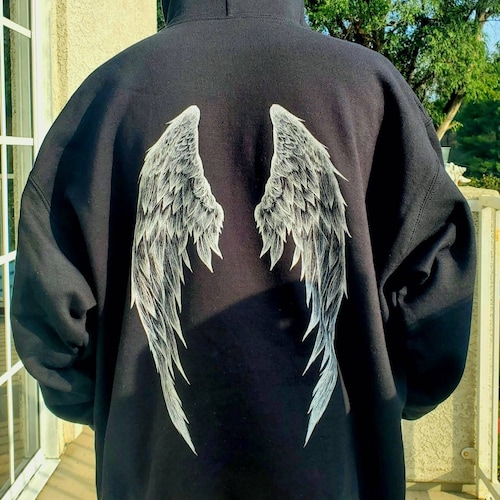 Dark Academia Angel Wings Unisex Hoodie Angel Wings Hoodie - Etsy