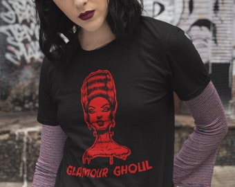 Psychobilly Halloween Glamour Goule Unisexe Tee, Psychobilly Tee, Halloween Tee, Chemise Goth, Tshirt Gothabilly, Creepy Cute T-shirt