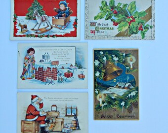 Jennie Jorgenson Heads of Angels Wings Victorian Christmas Postcard