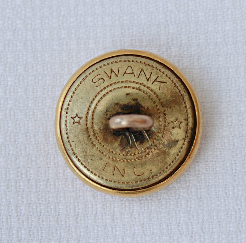 Vintage Brass Military Uniform Buttons Waterbury Co Swank Etsy