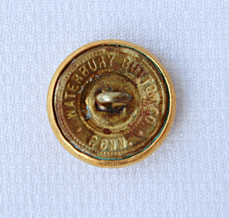 Vintage Brass Military Uniform Buttons Waterbury Co Swank Etsy