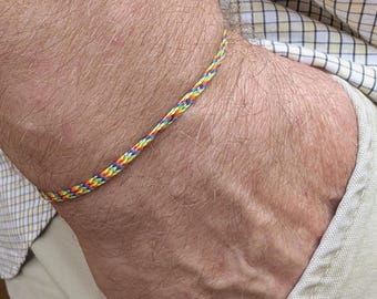 Bracelet en cordon coloré pour homme, bracelet en cordon étanche ajustable
