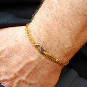 Mens Waterproof Surfer Bracelet or Anklet, Waterproof String Bracelet, Thin Cord Wrap Bracelet Gift, Minimalist Bracelet for Men
