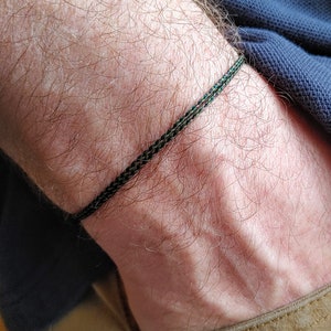 Minimalist Bracelet for Men, Adjustable Waterproof Surfer Bracelet, Simple String Bracelet, Men&#39;s Thin Cord Bracelet