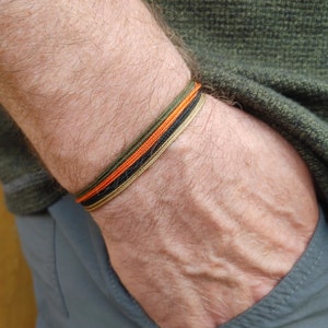 Woodland Colors String Bracelet Set, Minimalist Earthy Bracelets, Men&#39;s Gift