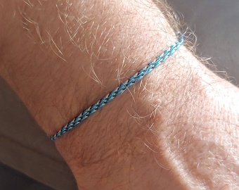 Minimalist Bracelet for Men, Adjustable Rope Bracelet, Mens Thin Cord Bracelet, Unisex Surfer Bracelet Gift