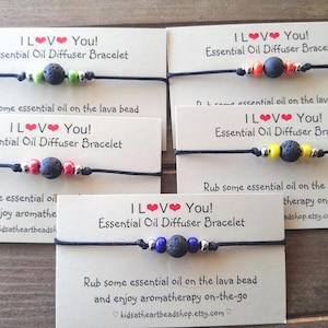Diffusorarmband lavasteen etherische olie voor kinderen: 'I Lava You'-cadeaubon