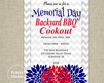 cookout party invitation labor day memorial day bbq invite etsy