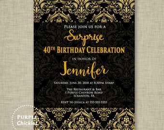 damask invitations etsy