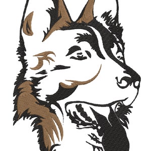 Machine embroidery file German Shepherd pattern